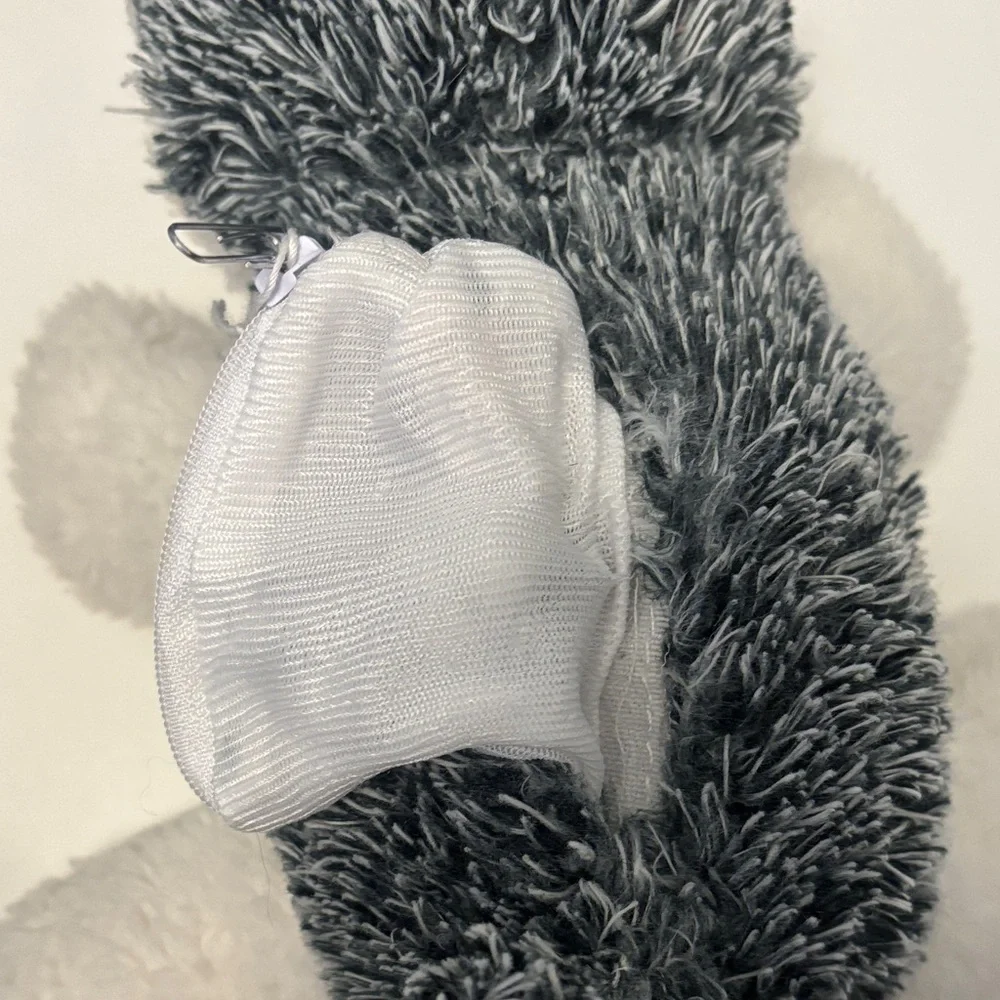 Bear Factory Love-Themed Plush Dog Toy Pair - Brown and Gray